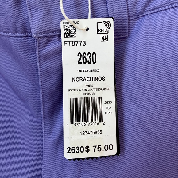 Adidas Norachino Pants 26/29 Purple Skater Pant NEW - Picture 2 of 5